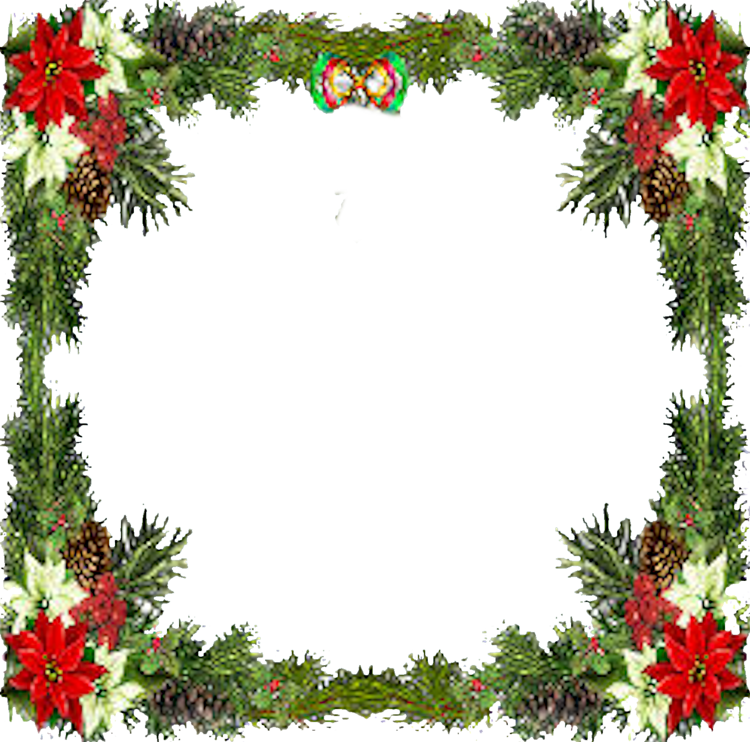 Festive Holiday Frame Design PNG