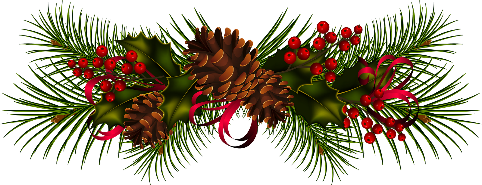 Festive Holiday Garland PNG