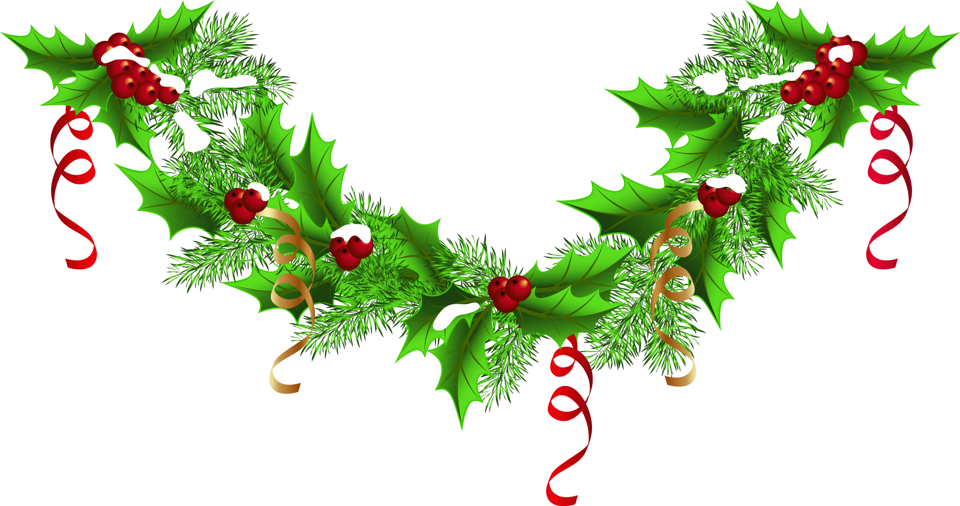 Festive Holiday Garland PNG