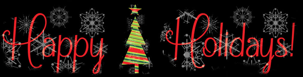 Festive Holiday Greeting Banner PNG
