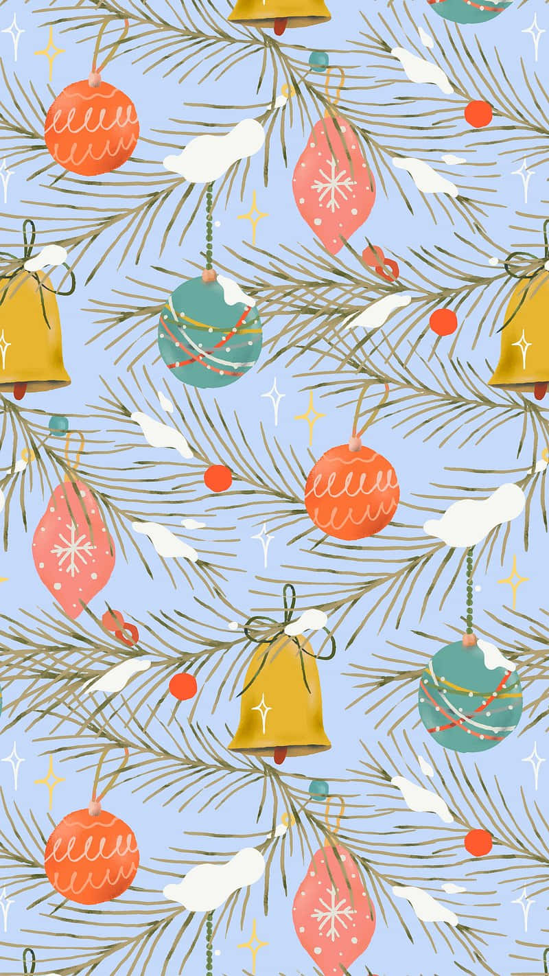 Festive Holiday Pattern Wallpaper