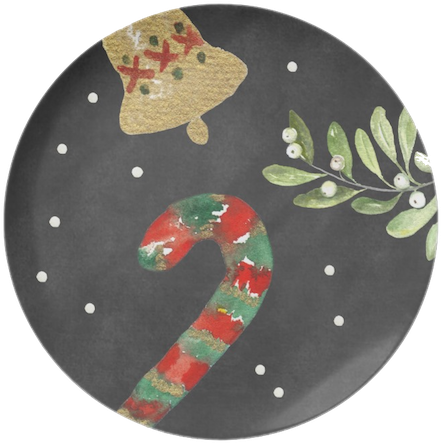 Festive Holiday Plate Design PNG