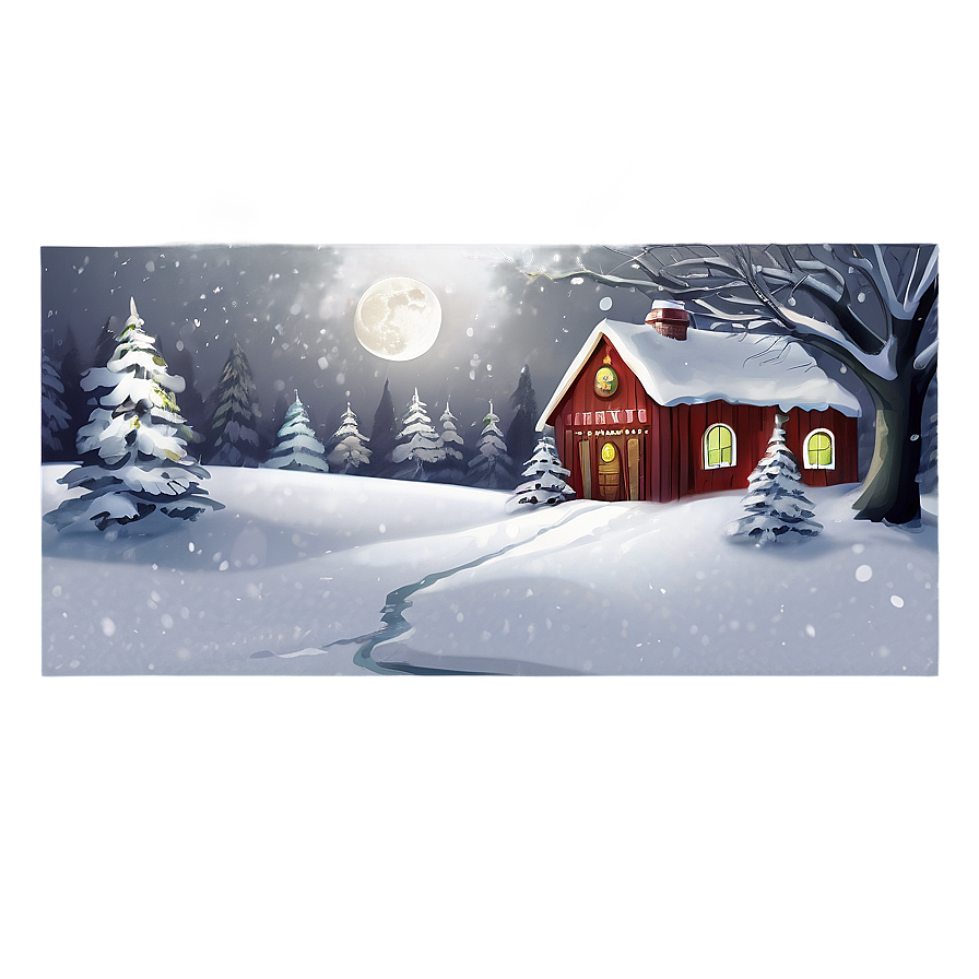 Festive Holiday Scene Drawing Png 05212024 PNG