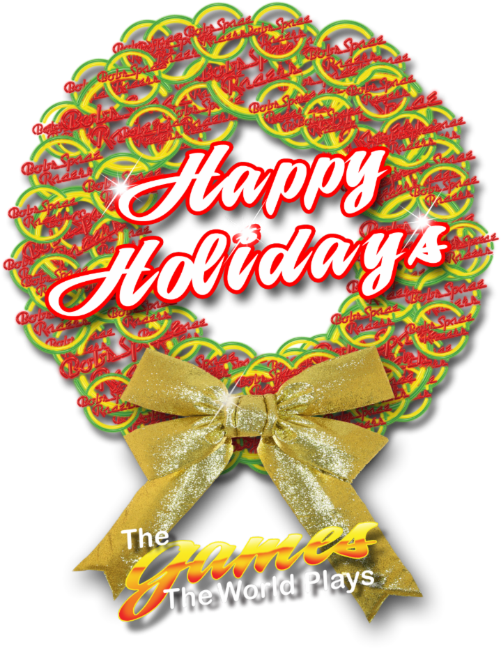Festive Holiday Wreathwith Golden Bow PNG