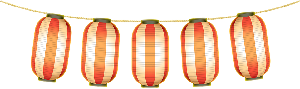 Festive Lantern String Lights PNG
