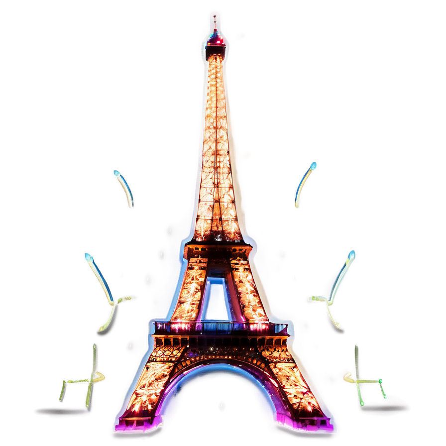 Download Festive Lights On Torris Eiffel Png Lfm | Wallpapers.com