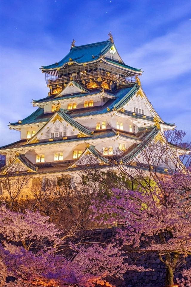 Festlichaussehende Himeji Burg Wallpaper