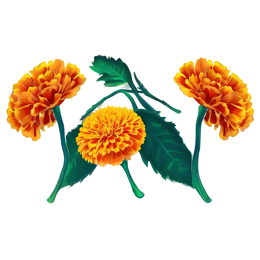 Festive Marigolds Png 06132024 PNG