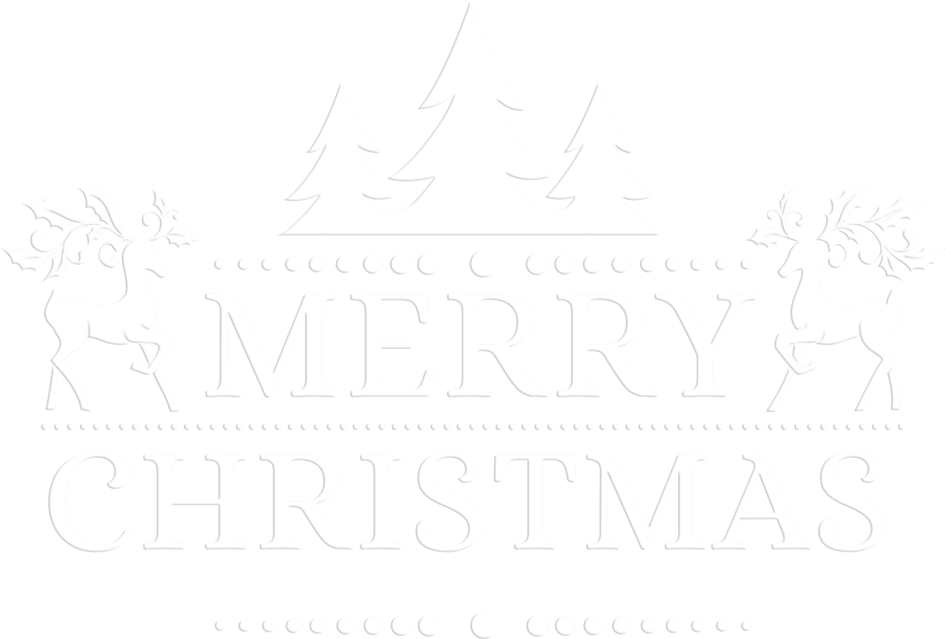 Festive Merry Christmas Reindeer Design PNG