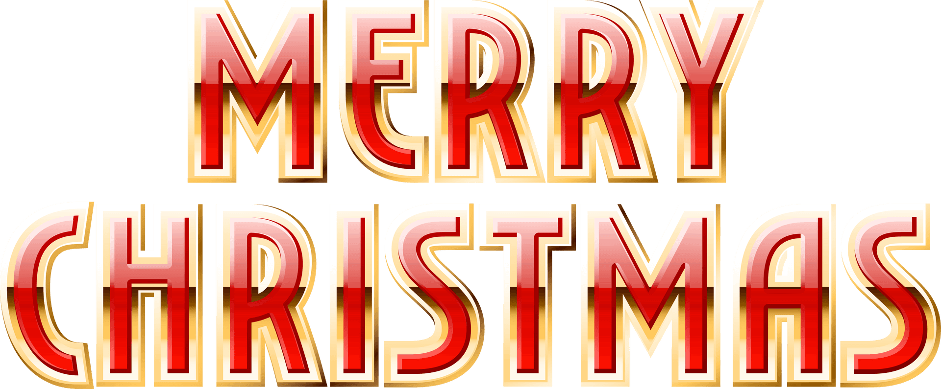 Festive Merry Christmas Text PNG