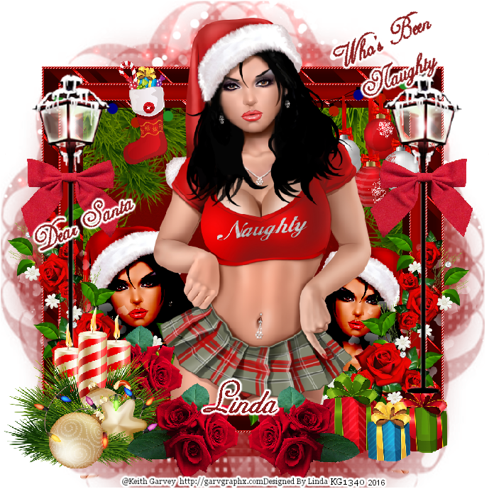 Festive Naughty Christmas Graphic PNG