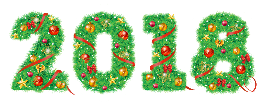 Festive New Year2018 PNG