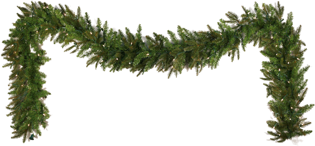 Festive Pine Garland Decoration.png PNG