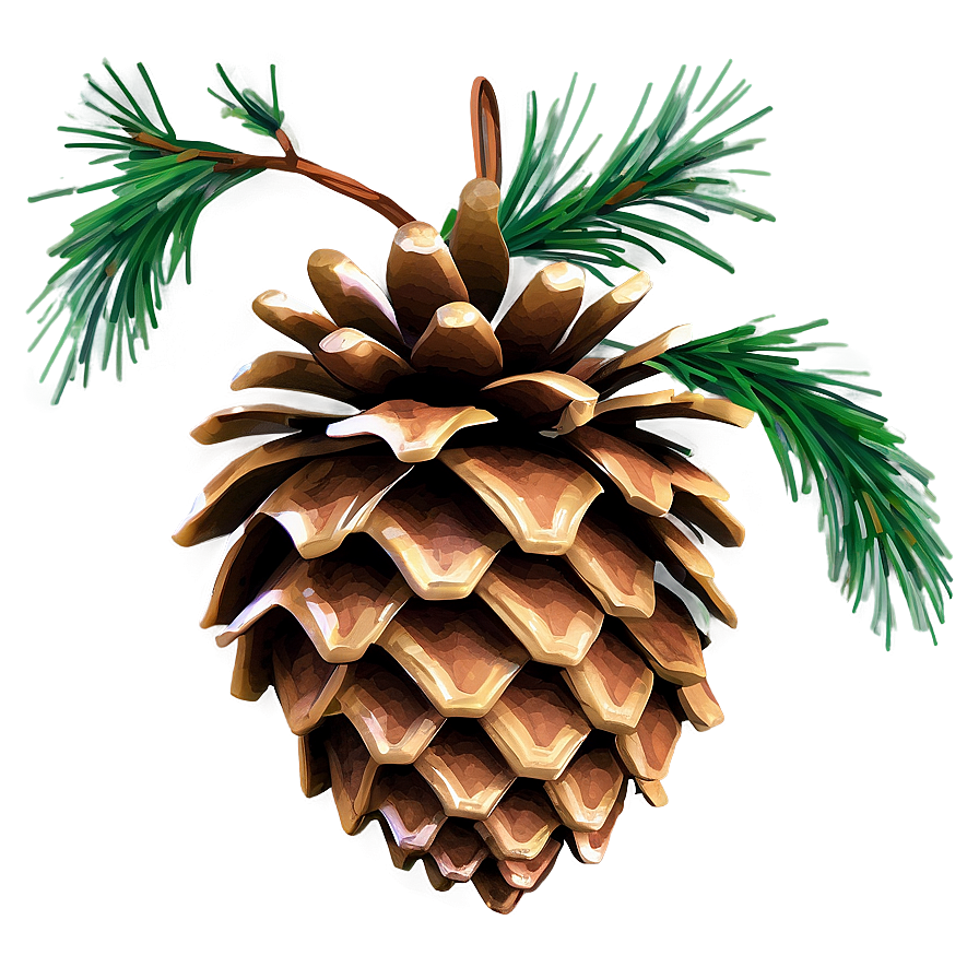 Festive Pinecone Design Png 06132024 PNG