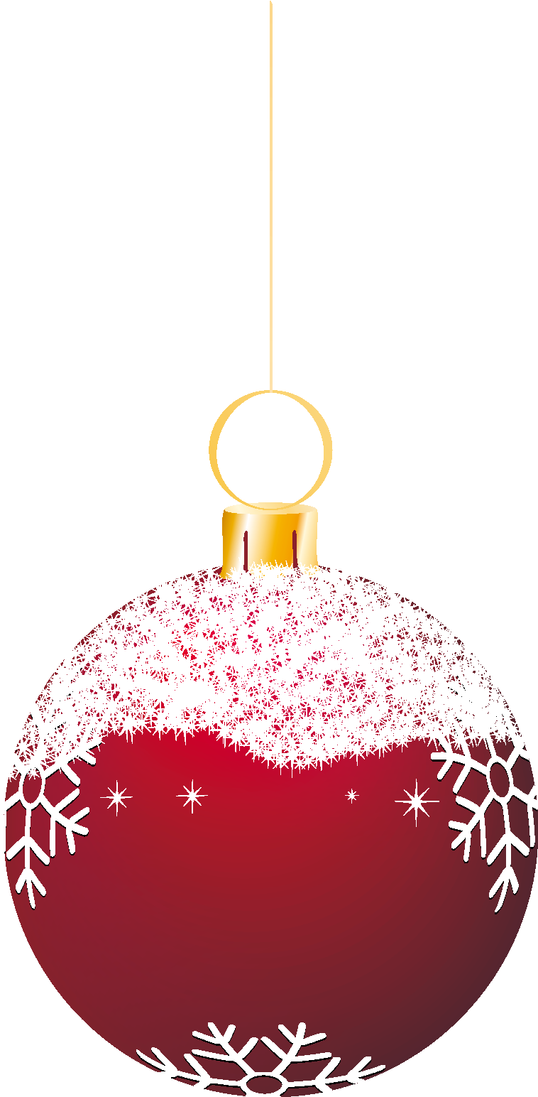 Festive Red Christmas Ballwith Snowflakes PNG