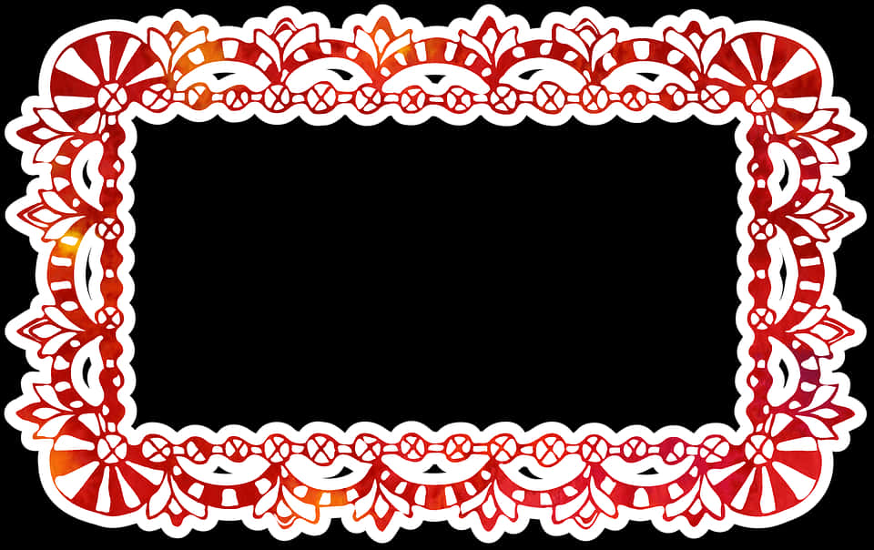 Festive Red Christmas Border PNG