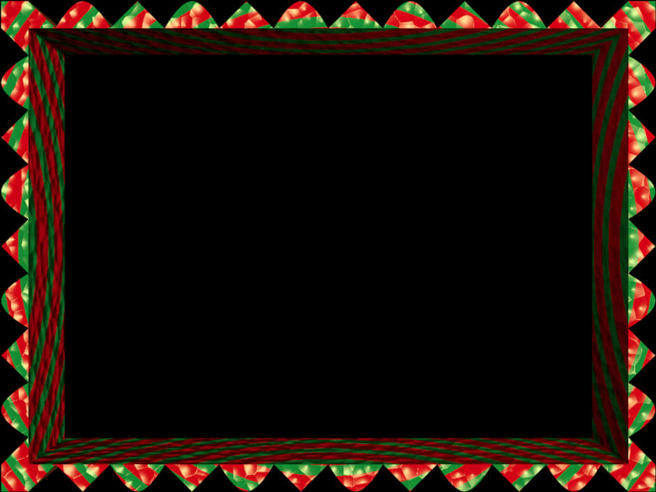 Festive Red Green Frame PNG