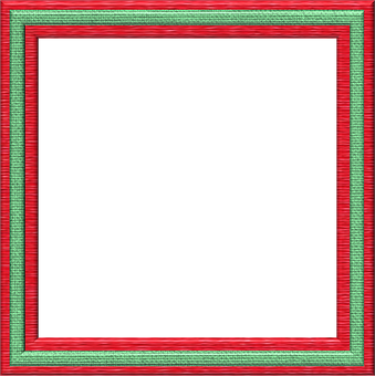 Festive Red Green Frame PNG
