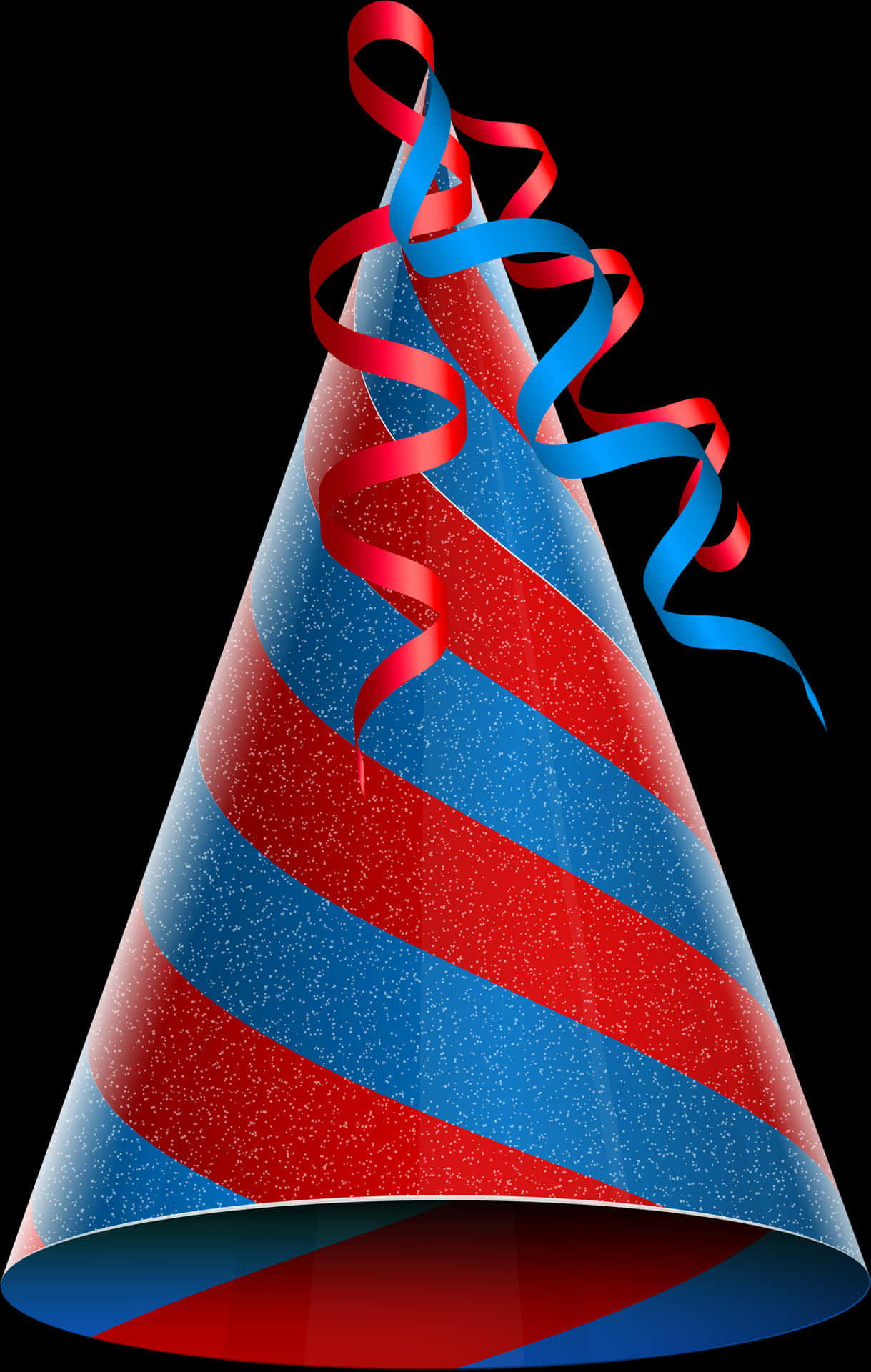Festive Redand Blue Birthday Hat PNG
