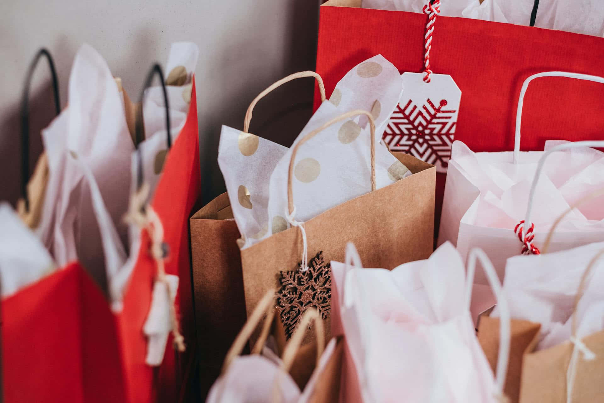 Festive Shopping Bags Collection Wallpaper