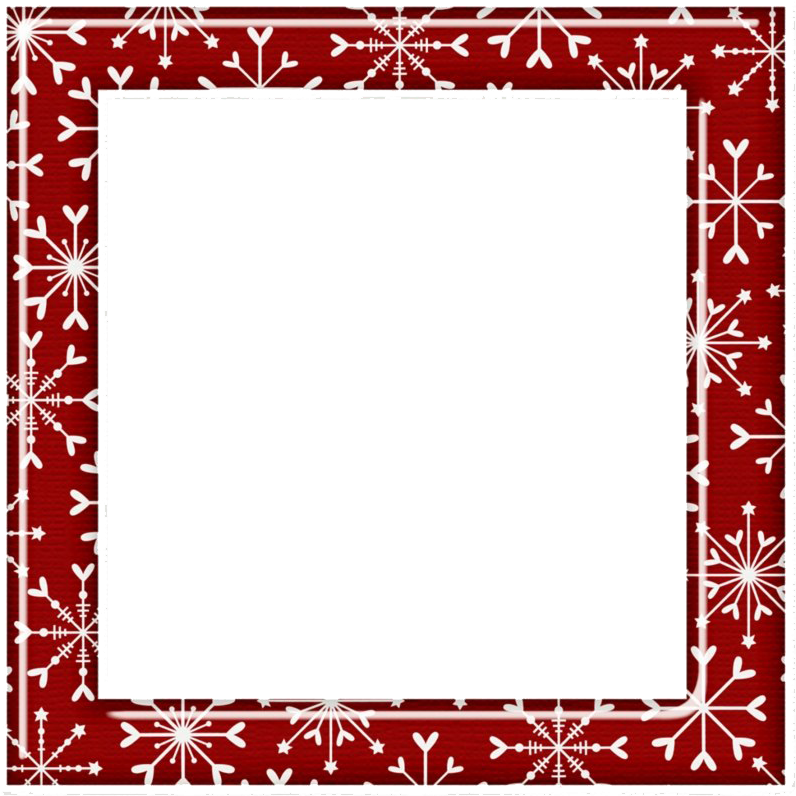 Festive Snowflake Frame PNG