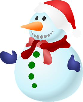 Festive Snowman Cartoon PNG