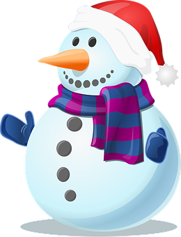 Festive Snowman Cartoon PNG