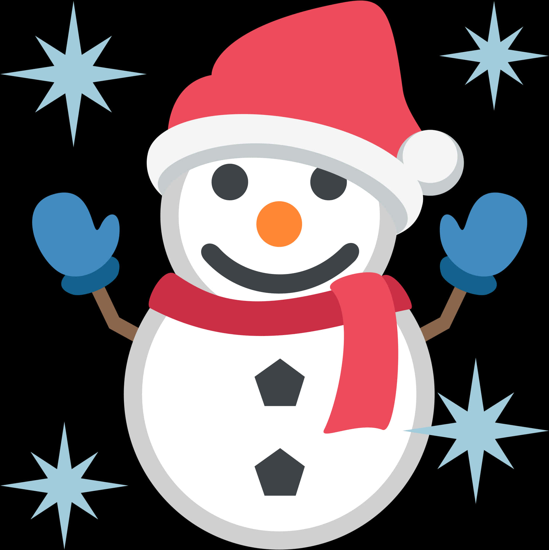 Festive Snowman Emoji PNG