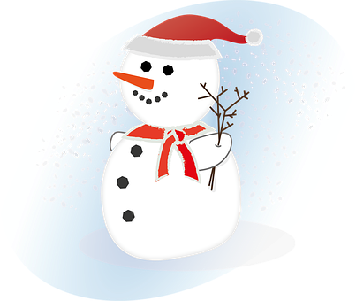 Festive Snowman Illustration PNG