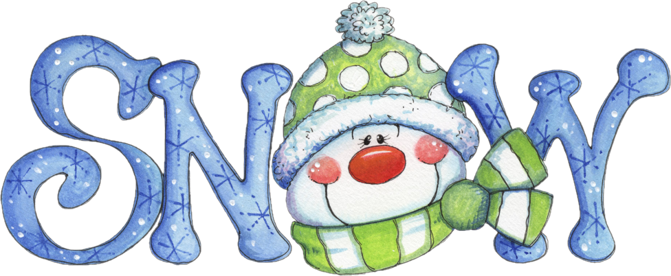 Festive Snowman Word Art PNG