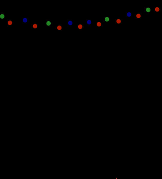 Festive String Lights Black Background PNG