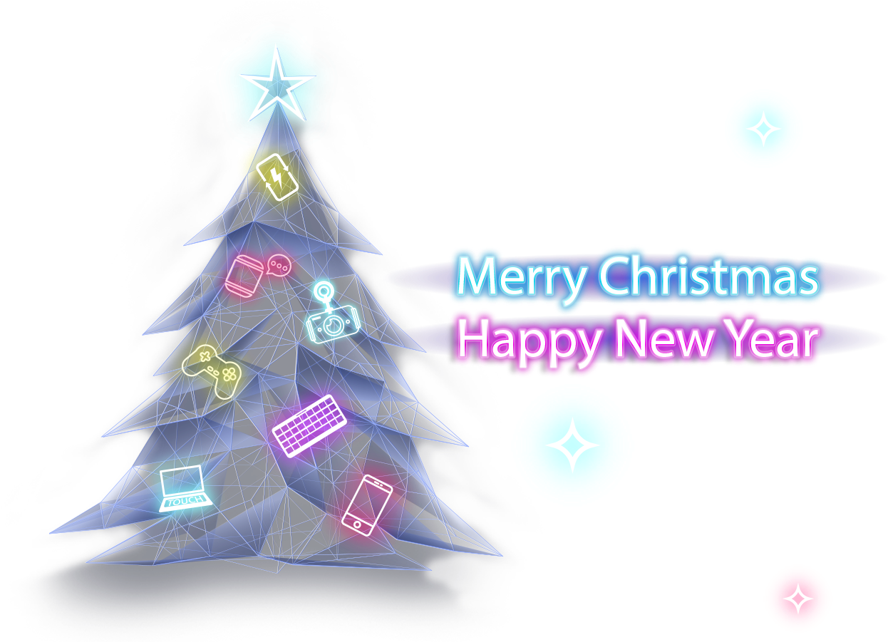 Festive Technology Christmas Tree PNG