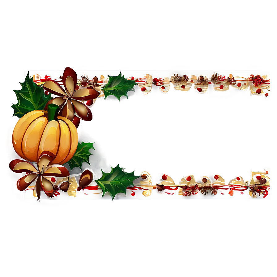 Festive Thanksgiving Border Png 82 PNG