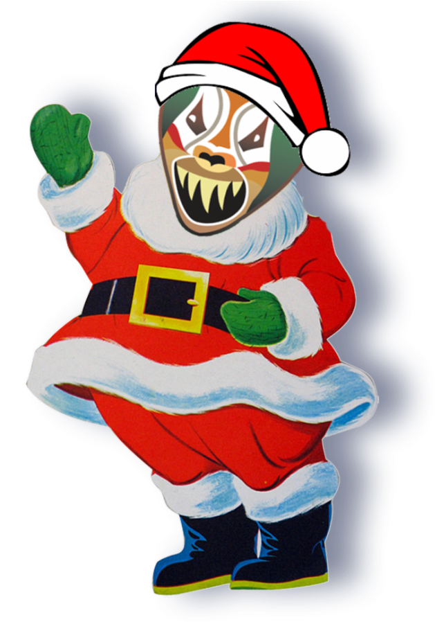 Festive Tiger Santa Costume PNG