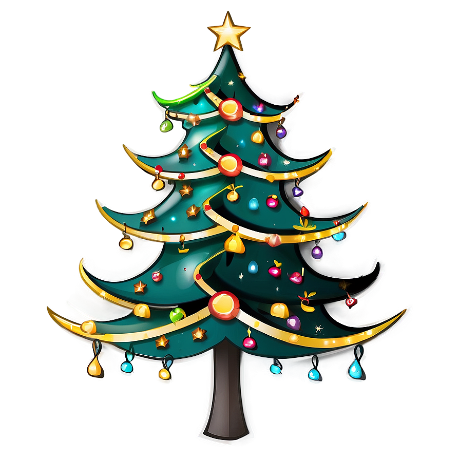 Festive Tree Drawing Png 77 PNG