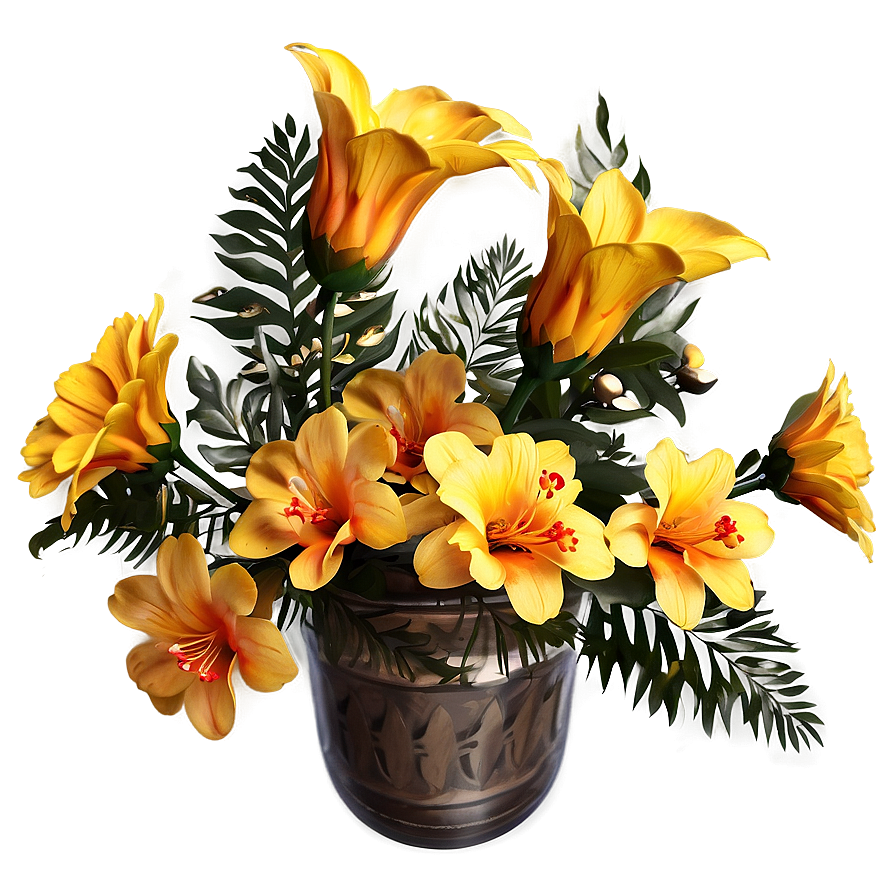 Festive Yellow Flowers Png Nuh PNG