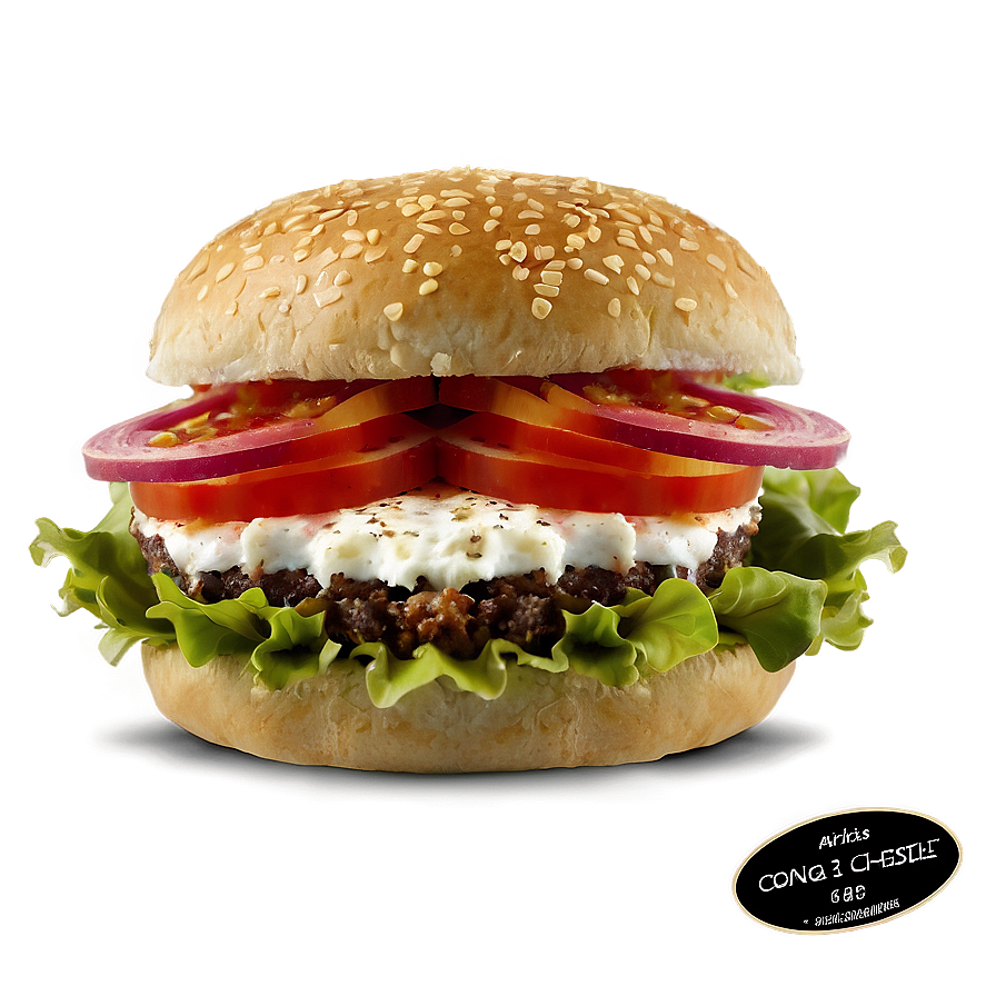 Feta Cheese Burger Png 05042024 PNG
