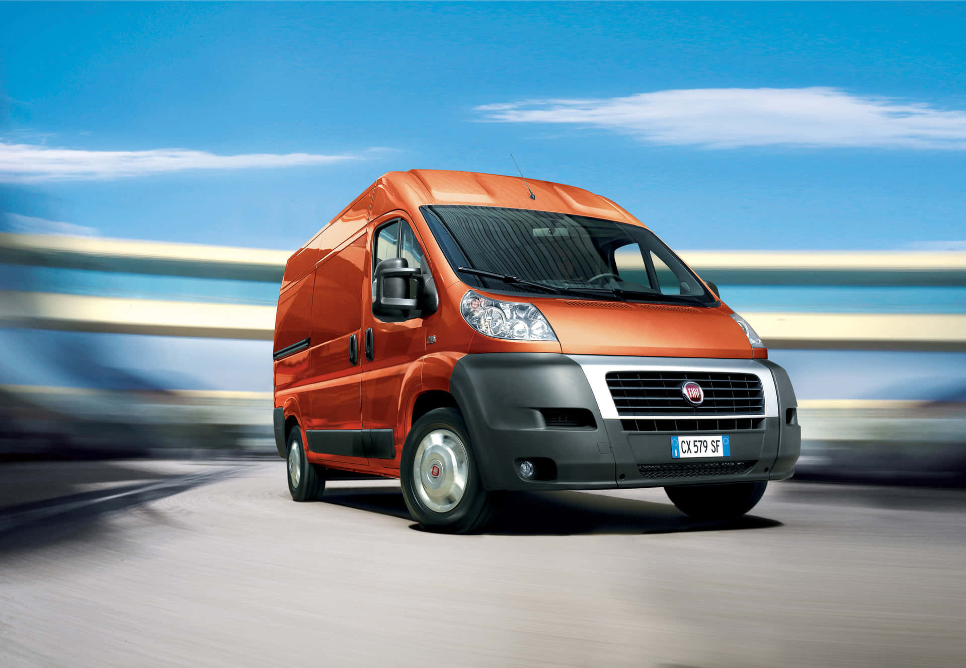 Fiat Ducato In Beweging Achtergrond