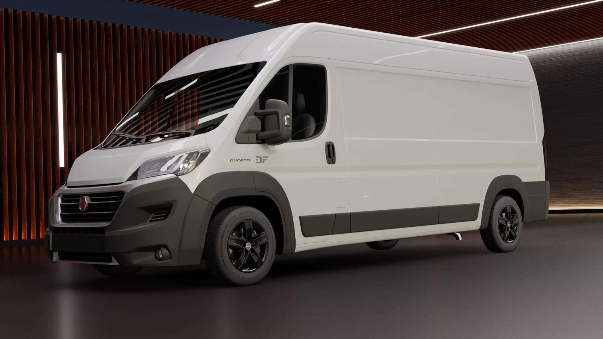 Fiat Ducato Van Showroom Display Achtergrond