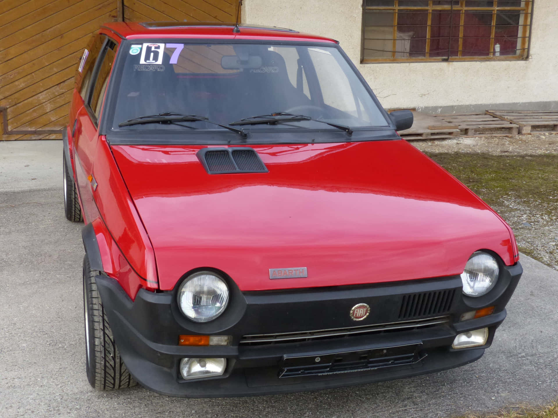 Classic Fiat Ritmo on the Road Wallpaper