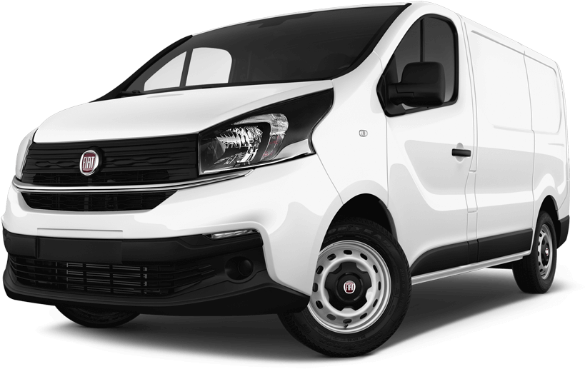 Fiat White Commercial Van PNG
