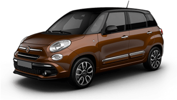 Fiat500 L Brown Side View PNG