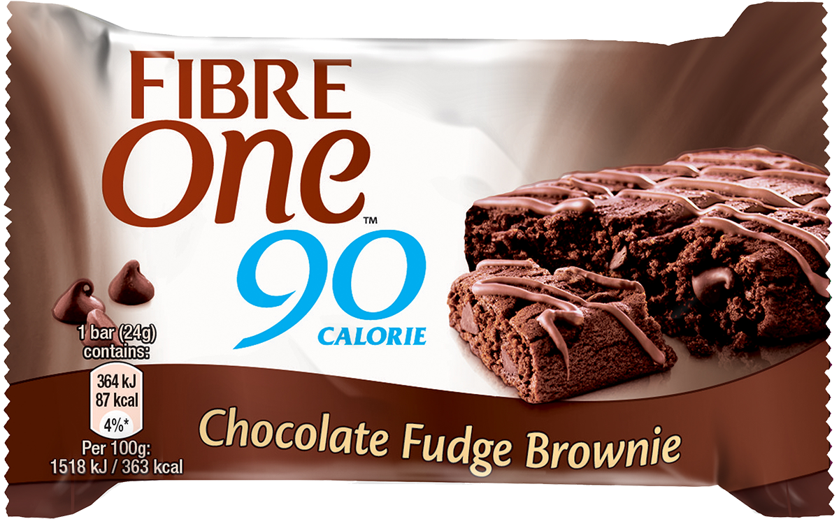 Fibre One Chocolate Fudge Brownie Packaging PNG