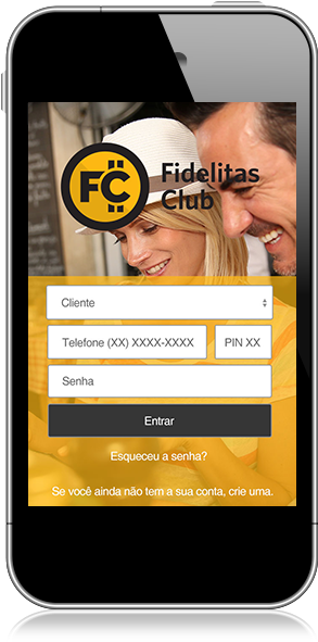 Fidelitas Club Mobile Login Screen PNG