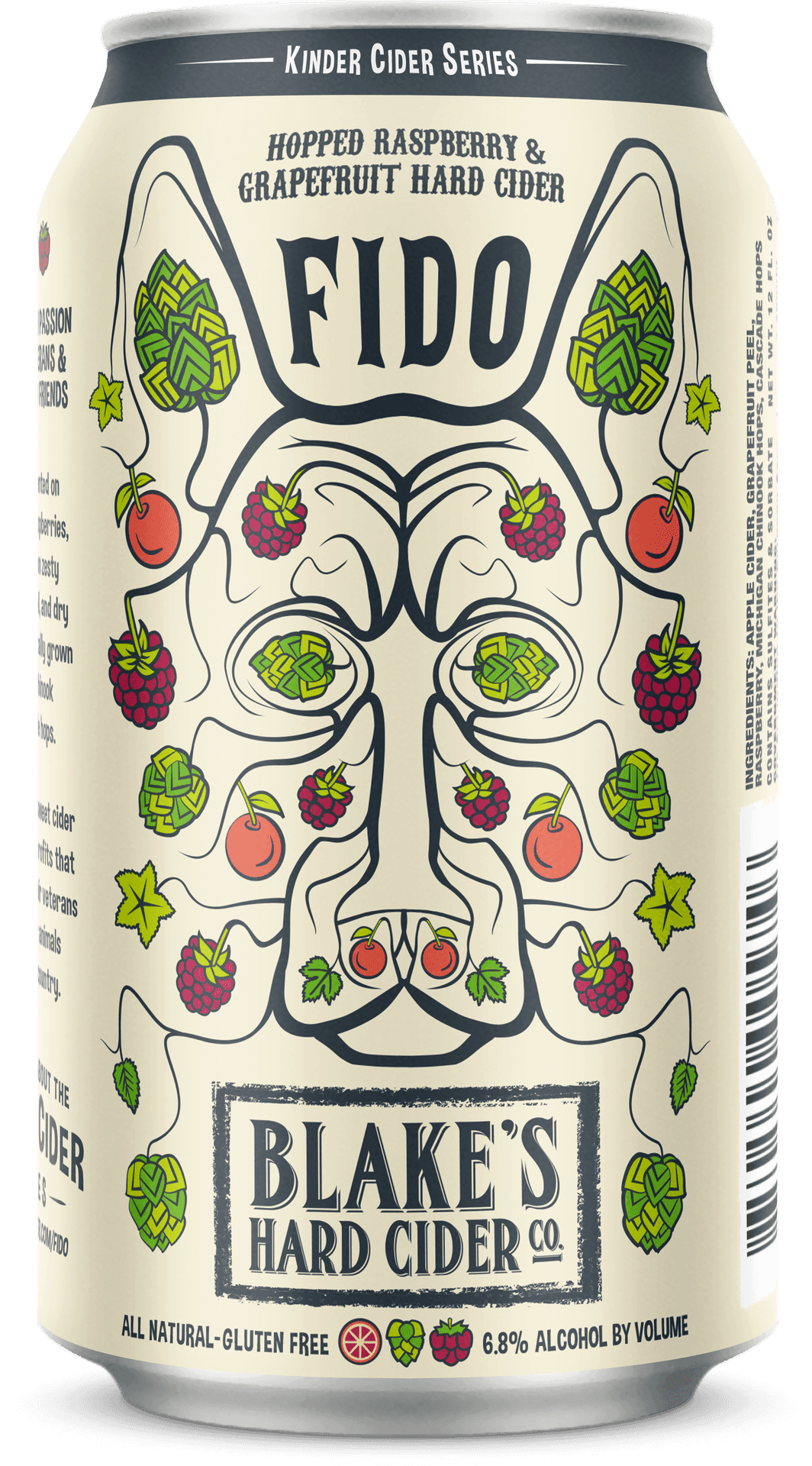 Fido Hopped Raspberry Grapefruit Cider Can PNG