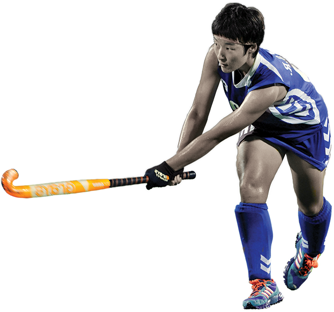 Field Hockey Playerin Action PNG