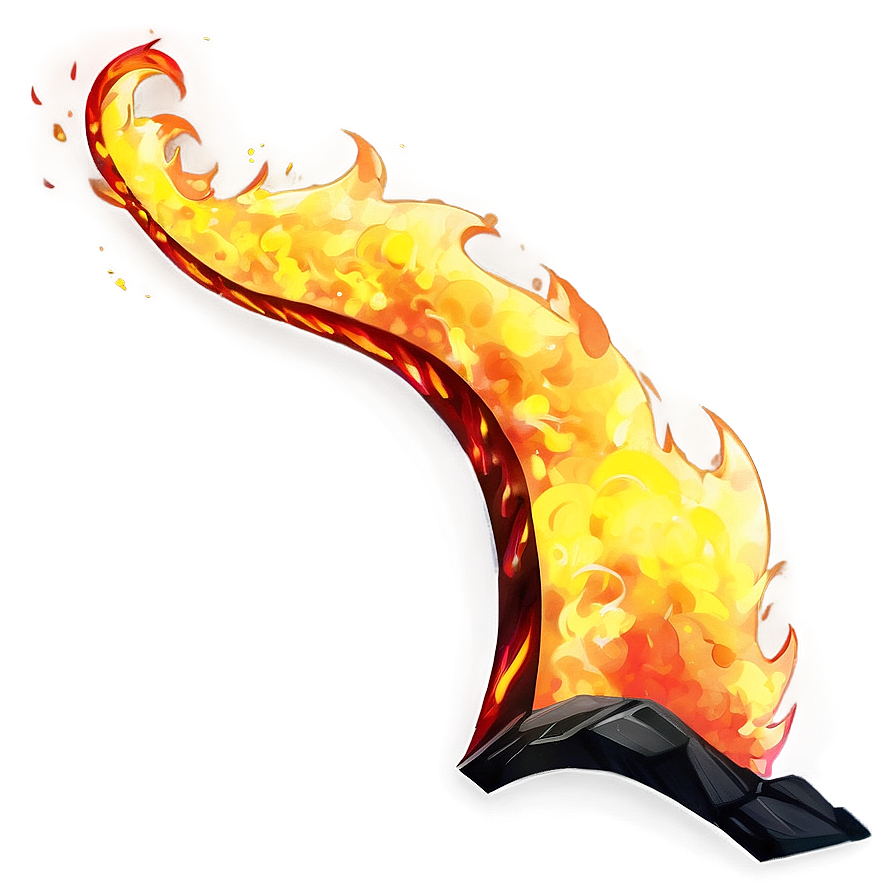 Fierce Anime Fire Wave Png 5 PNG