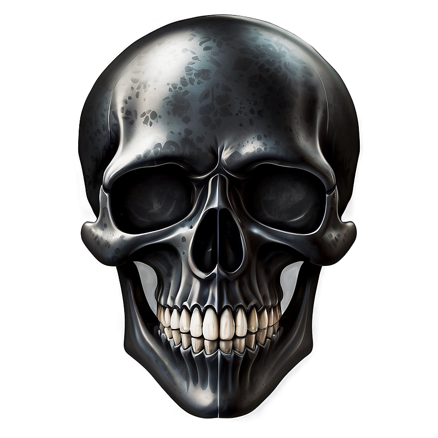 Fierce Black Skull Graphic Png Ybr41 PNG