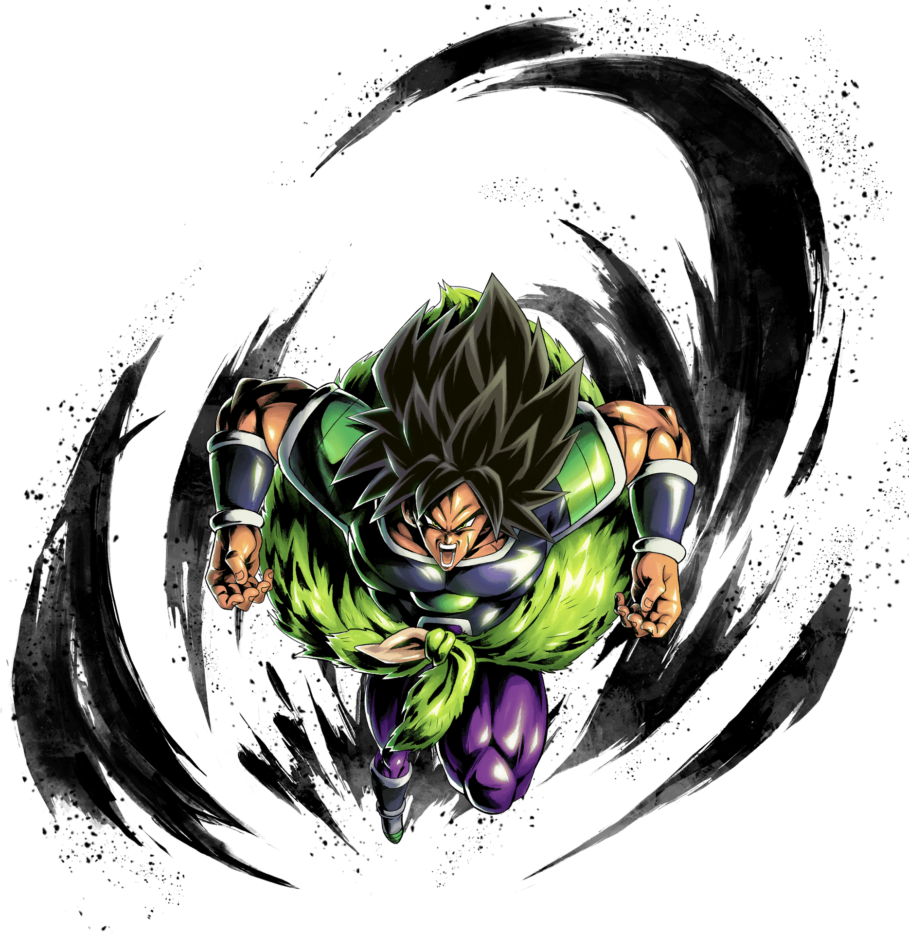 Fierce Broly Charging Forward PNG