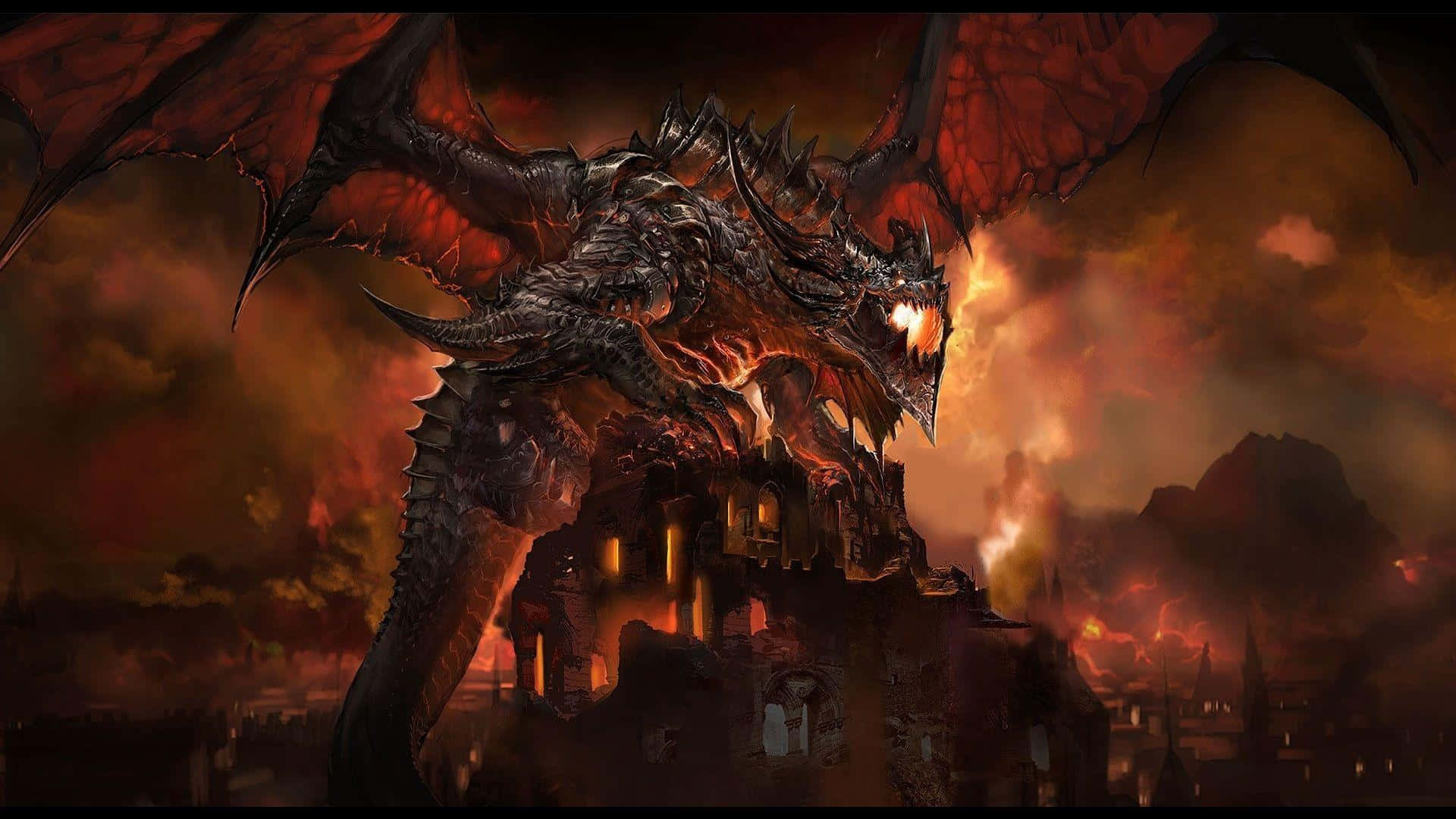 Fierce Dragon In World Of Warcraft Cataclysm Wallpaper